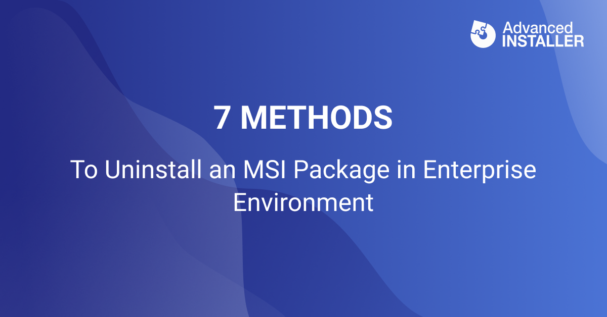 How to uninstall msi package