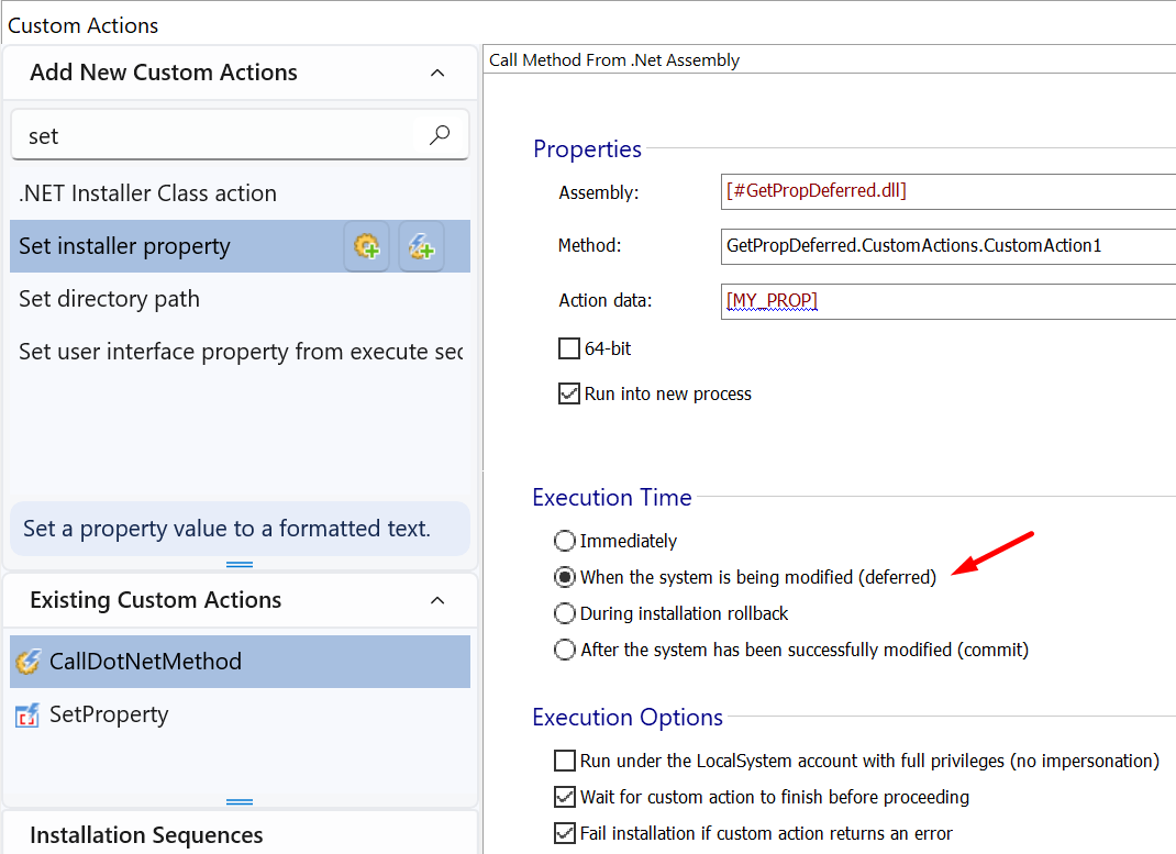 Shortcut Properties Dialog