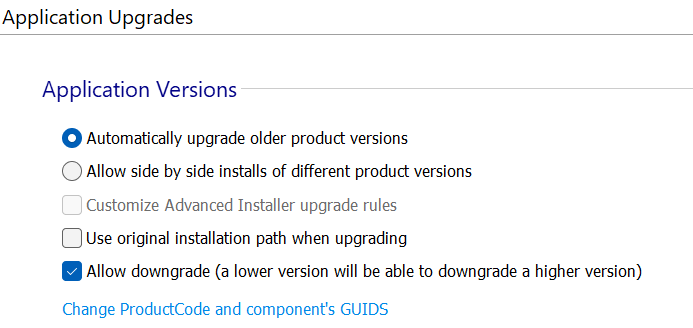 Allow downgrade