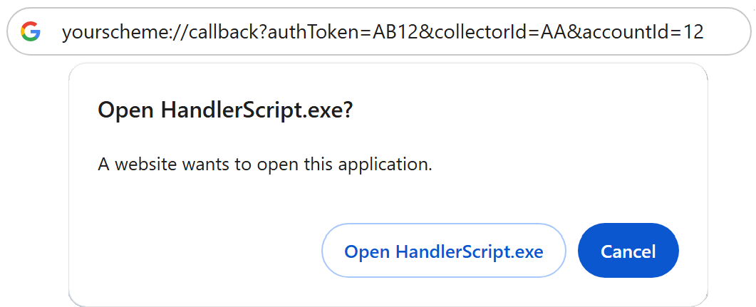 Browser prompt