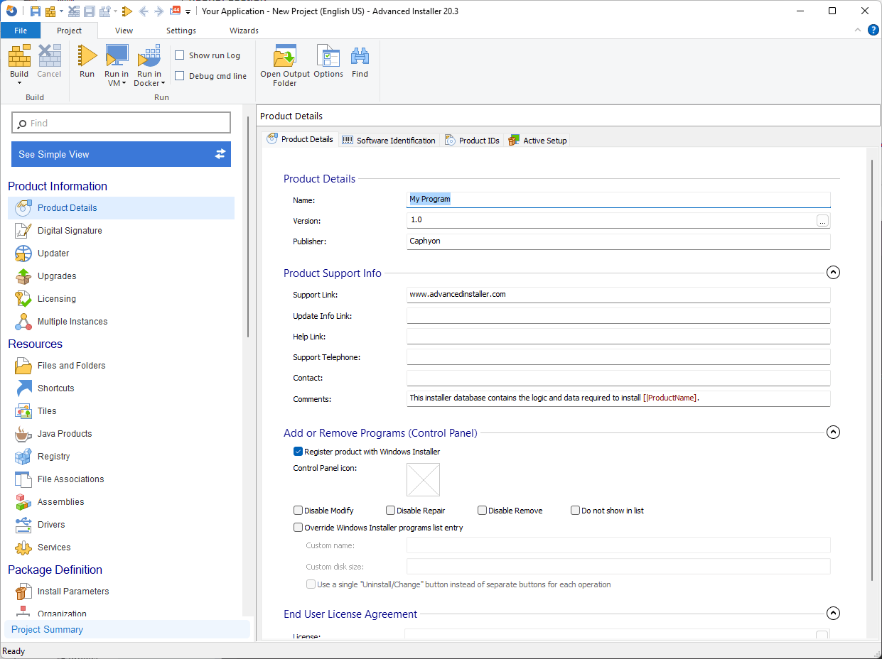 Advanced Installer Product Details