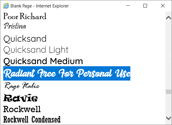 best font package for windows web designer