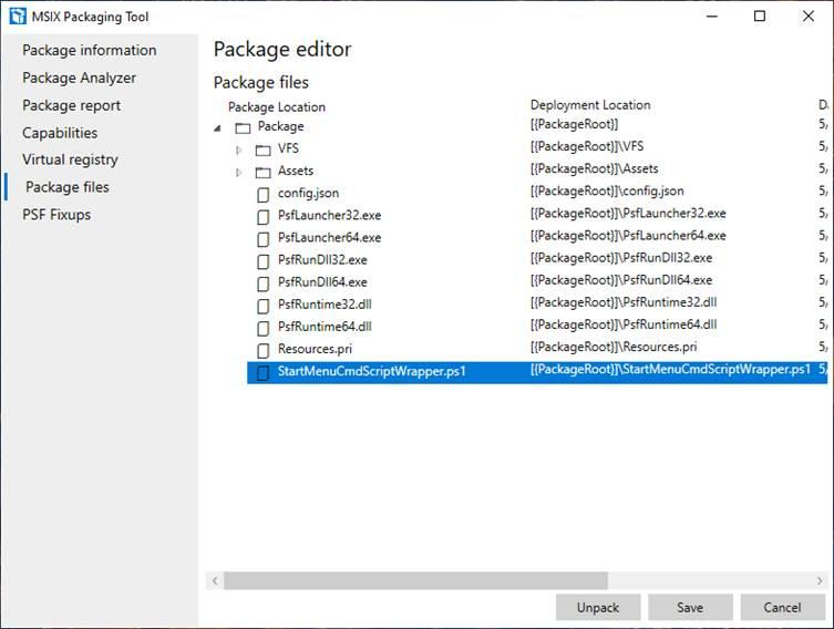 MSIX Packaging Tool Package editor MSIX Packaging Tool Package editor