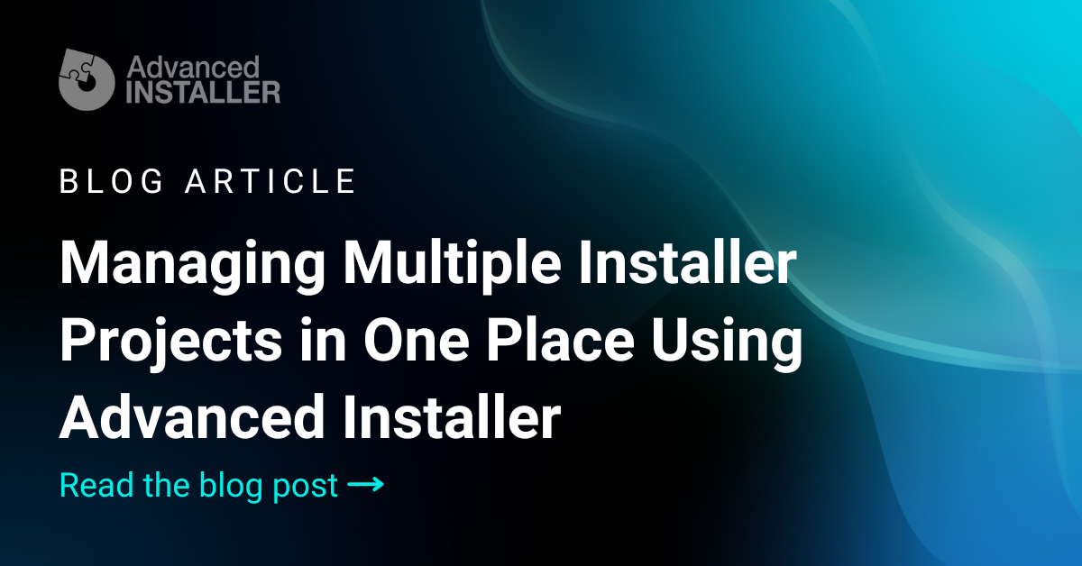 Managing multiple installer projects in one place