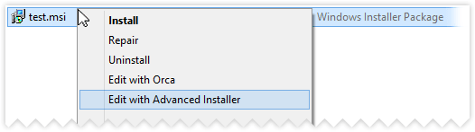 advanced installer msi