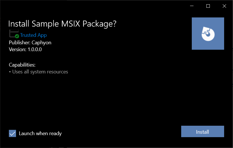 cannot be run by directly launching the msi package