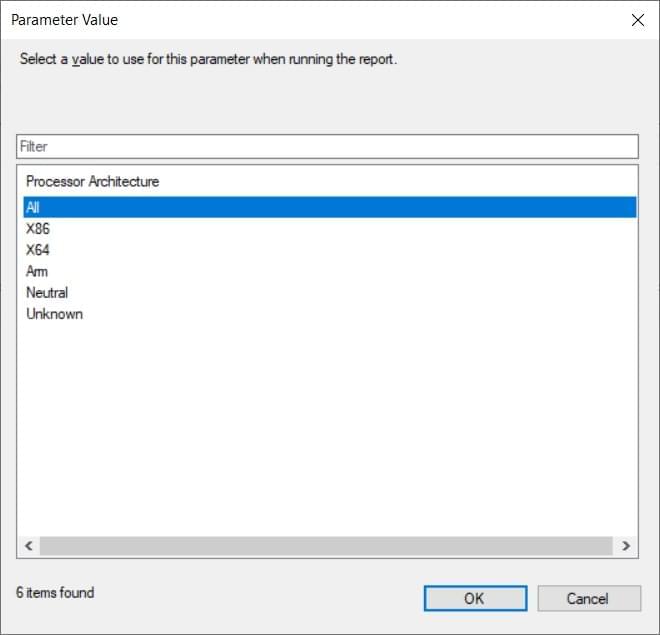 Parameter Value