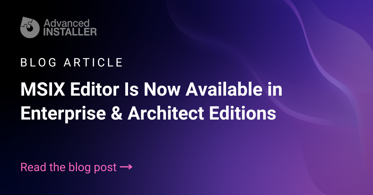 Msix editor available in enterprise edition