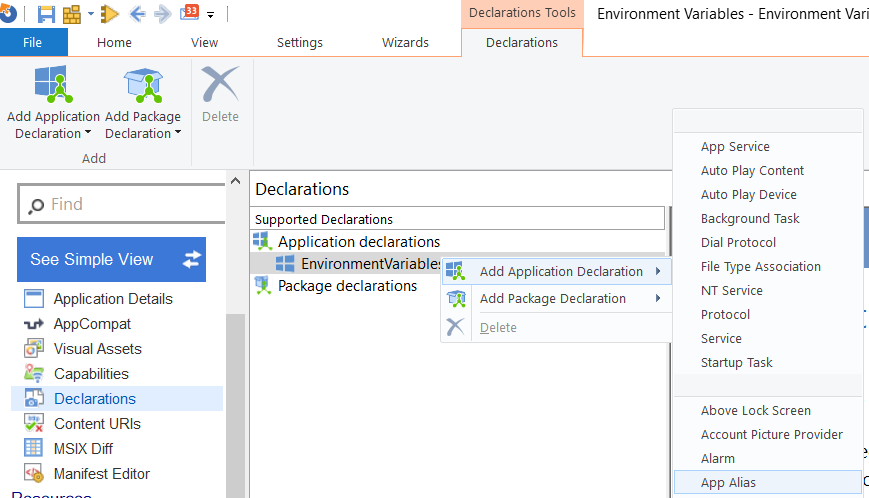 Add app declaration