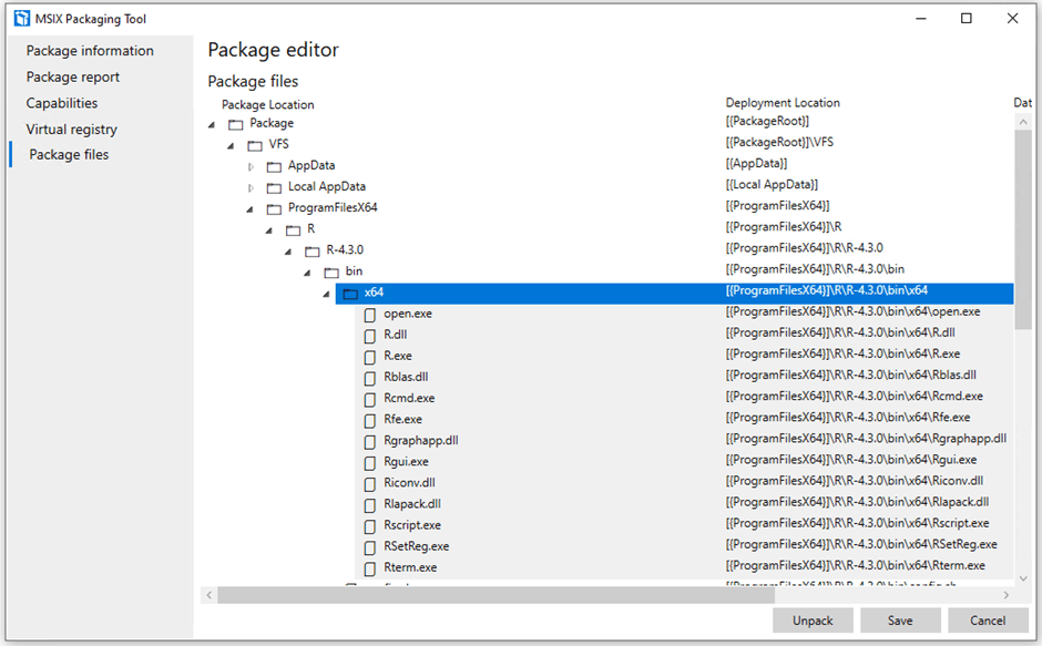 MSIX DLL location