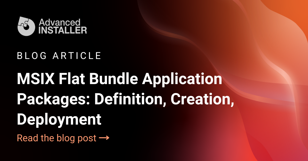 Msix flat bundle application packages