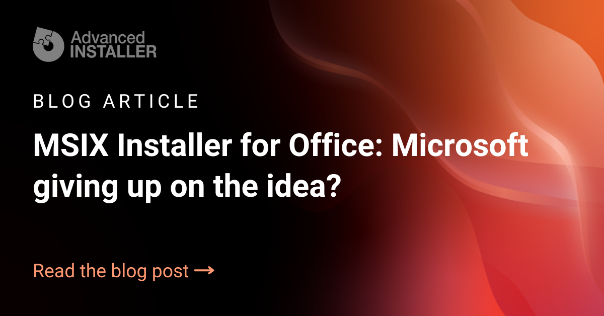 Msix installer for office discontinued
