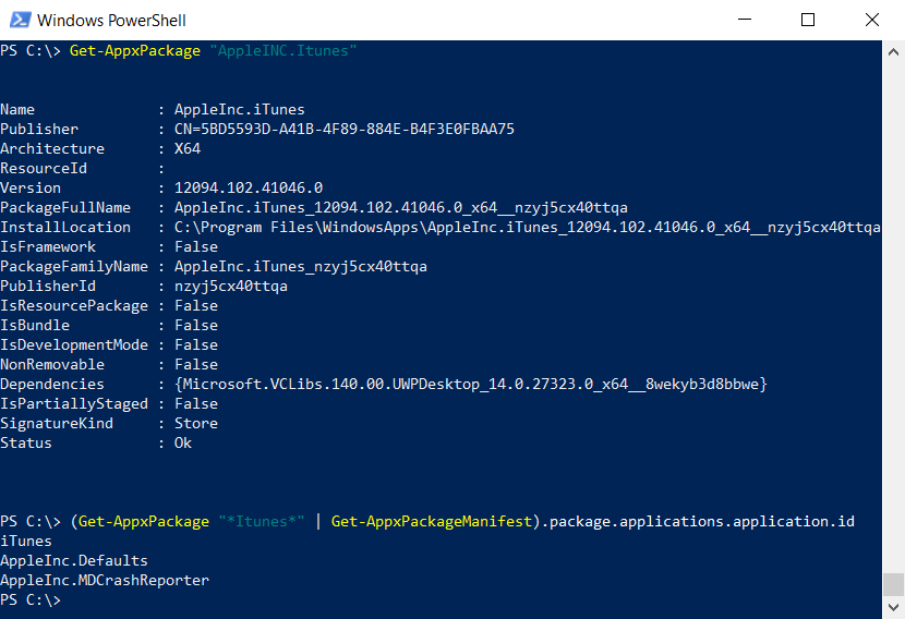 Powershell commands