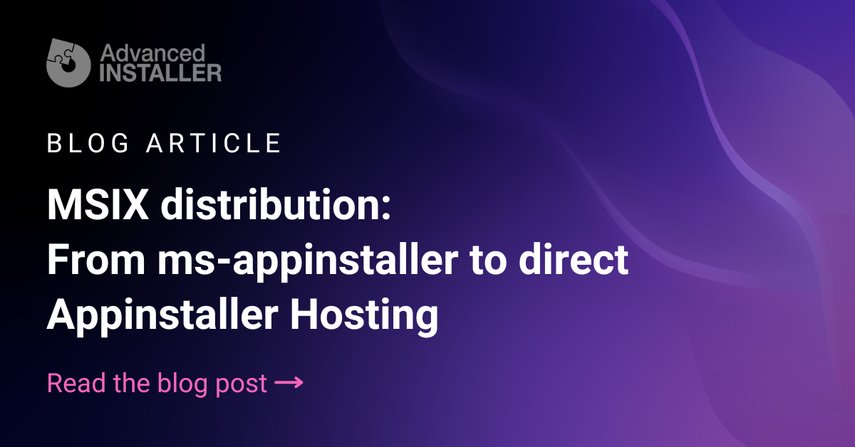 Msix publish ms appinstaller to appinstaller hosting