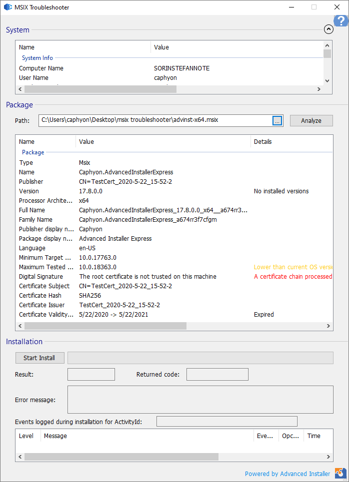 MSIX Troubleshooter MSIX Troubleshooter
