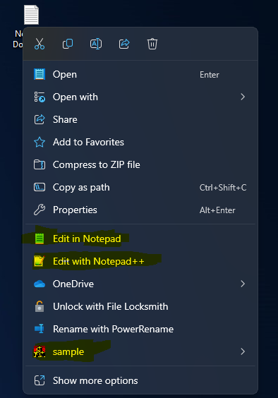 Nested Context Menu example