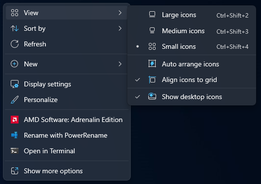 Windows Nested Context Menu