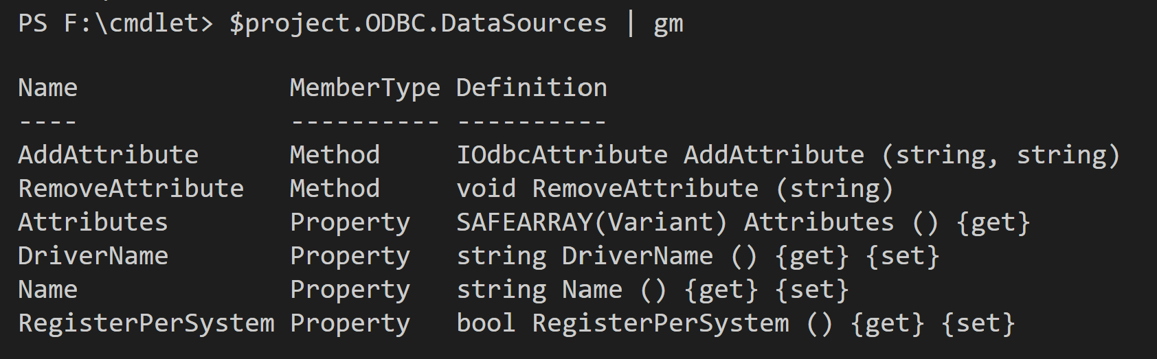 Iodbc datasource