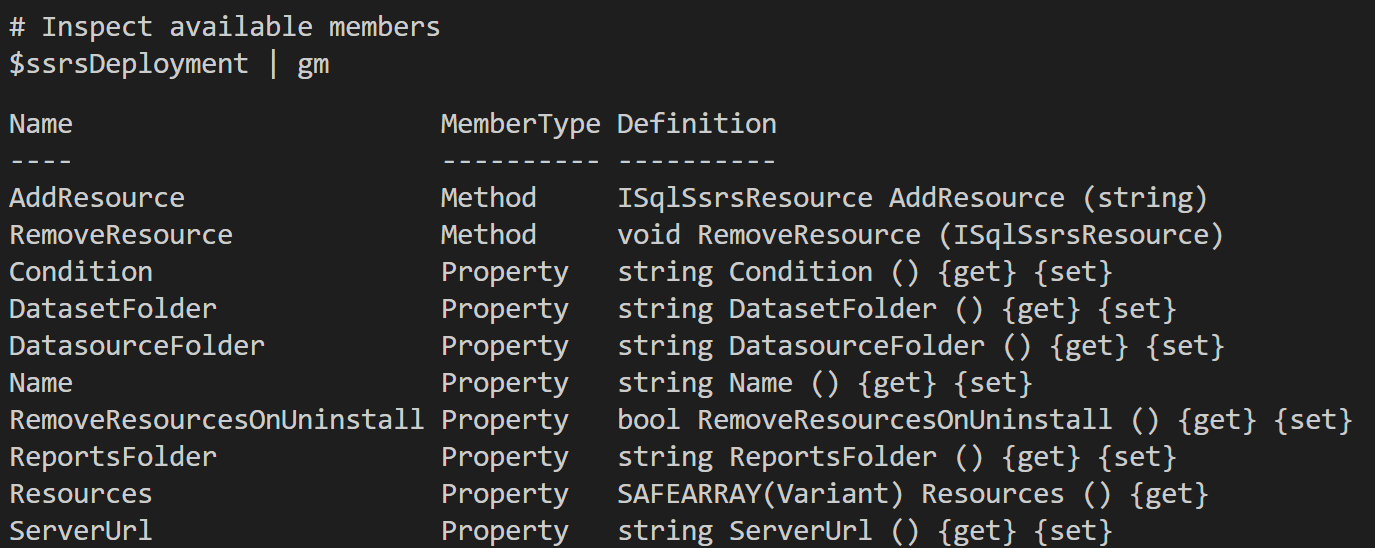 Isqldatabasescomponent ssrs deployment