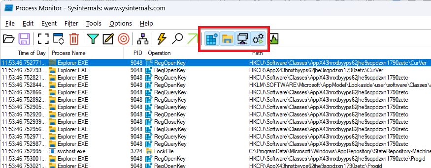 process monitor operations