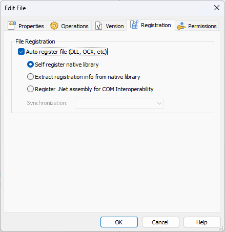 Register DLL/OCX with Advanced Installer