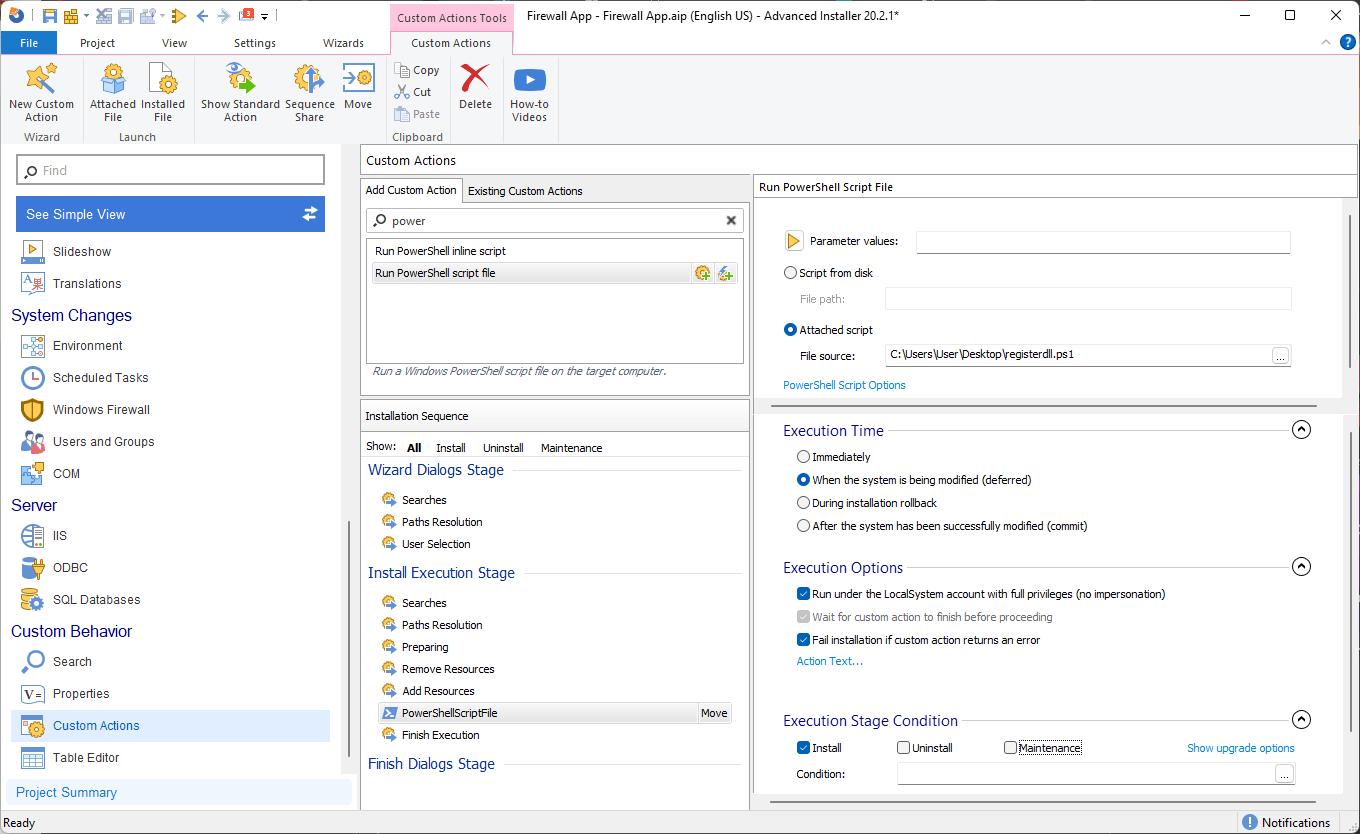 Register the dll using PowerShell