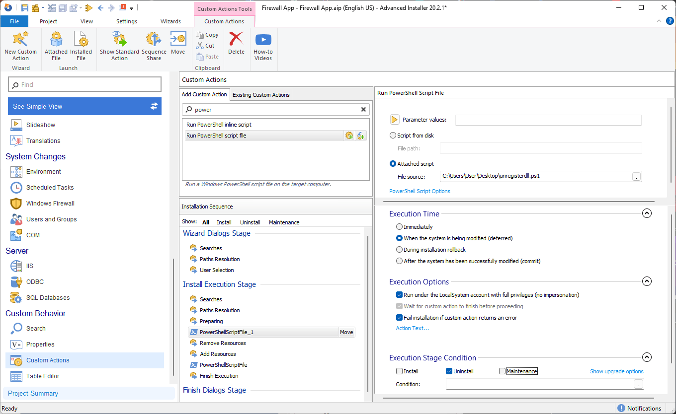 Unregister the dll using PowerShell