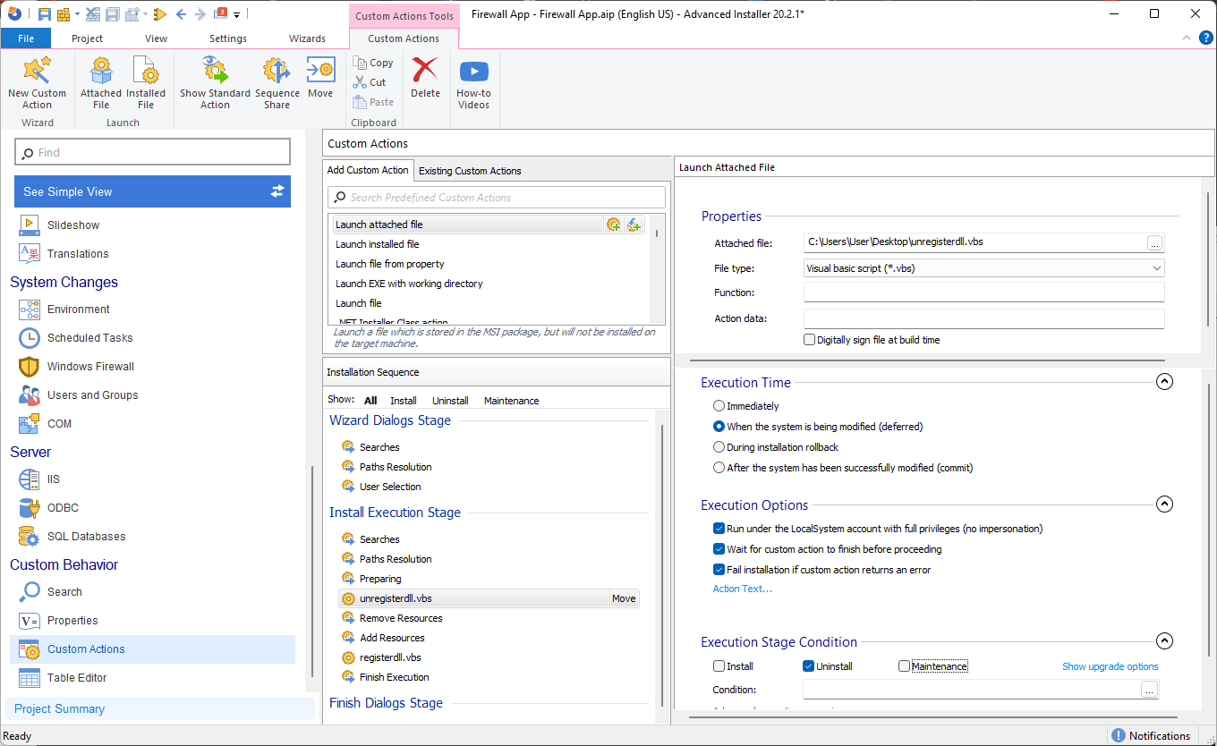 Unregister the dll using vbscript