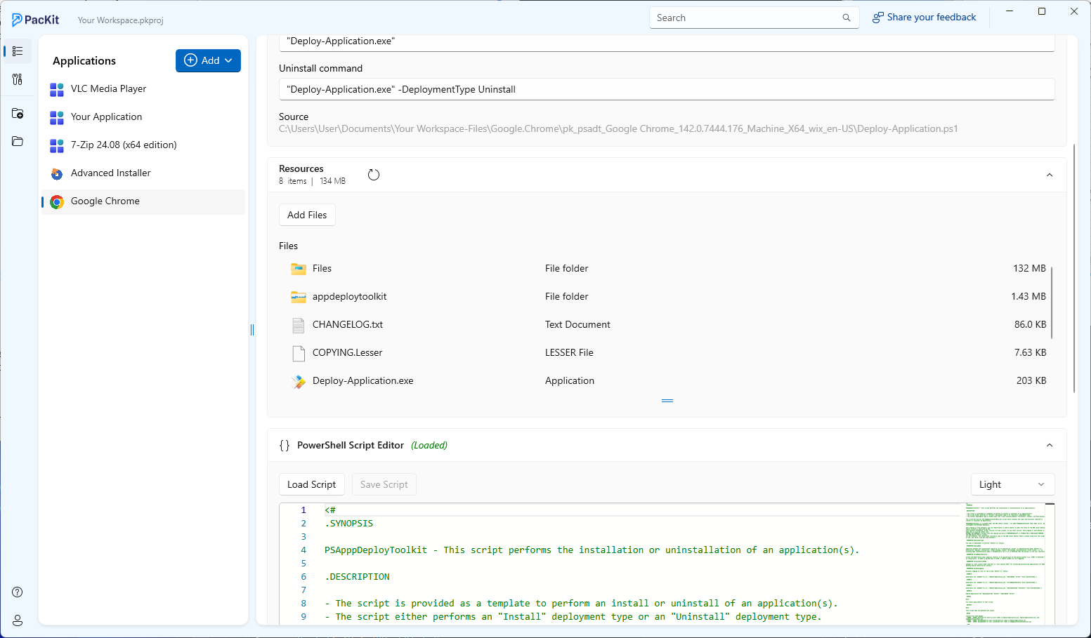 PacKit Software Interface