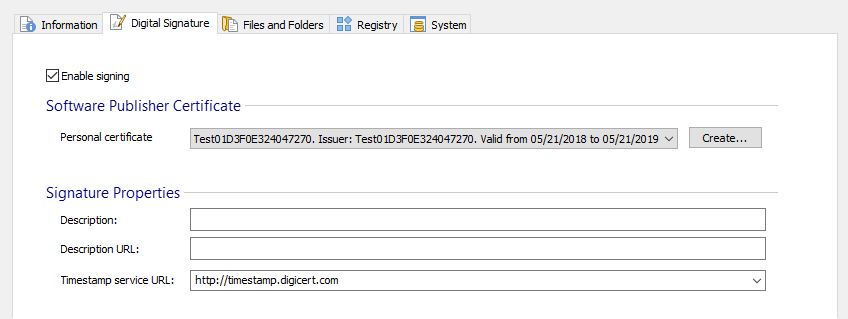 Repackager session digital signature