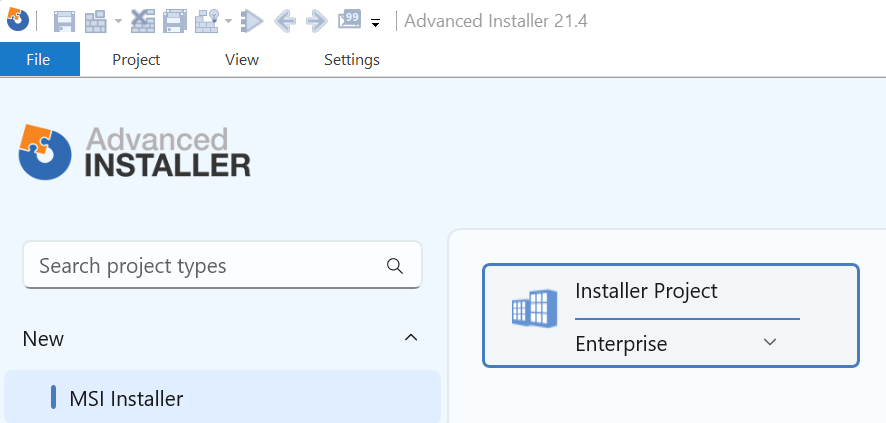 Create MSI installer in Advanced Installer
