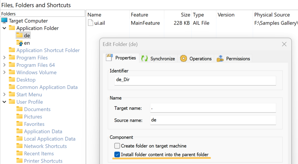 folder properties
