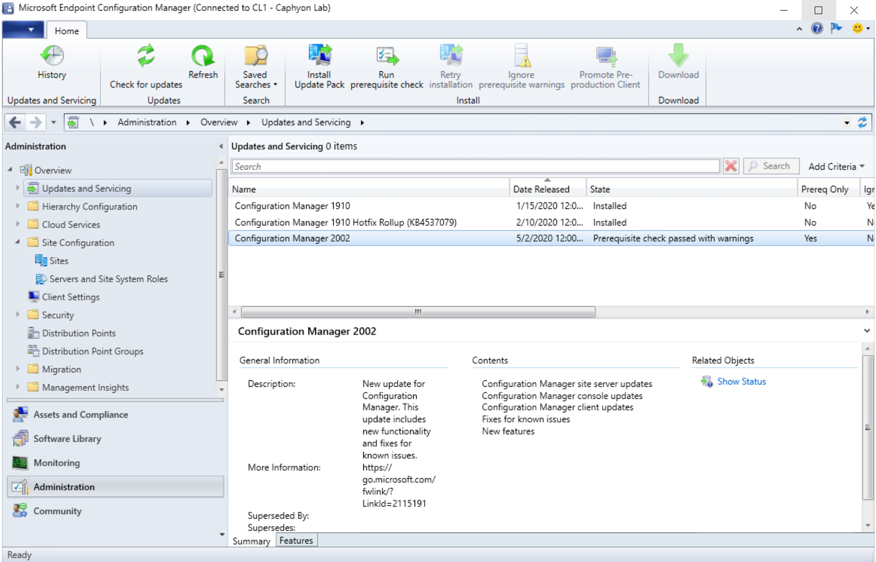 Sccm How To In Console Configmgr Update