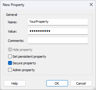 Mark the property as Secure