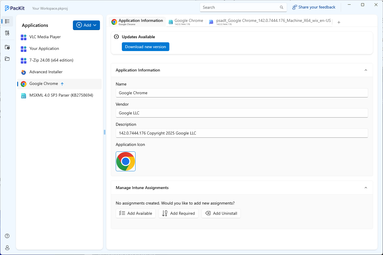 PacKit graphic interface PacKit graphic interface