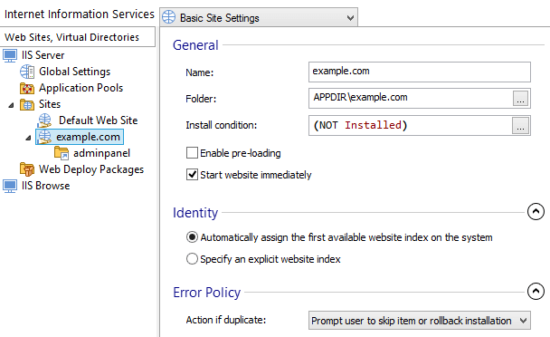 Set cmd.exe permissions to applications or sites served by IIS