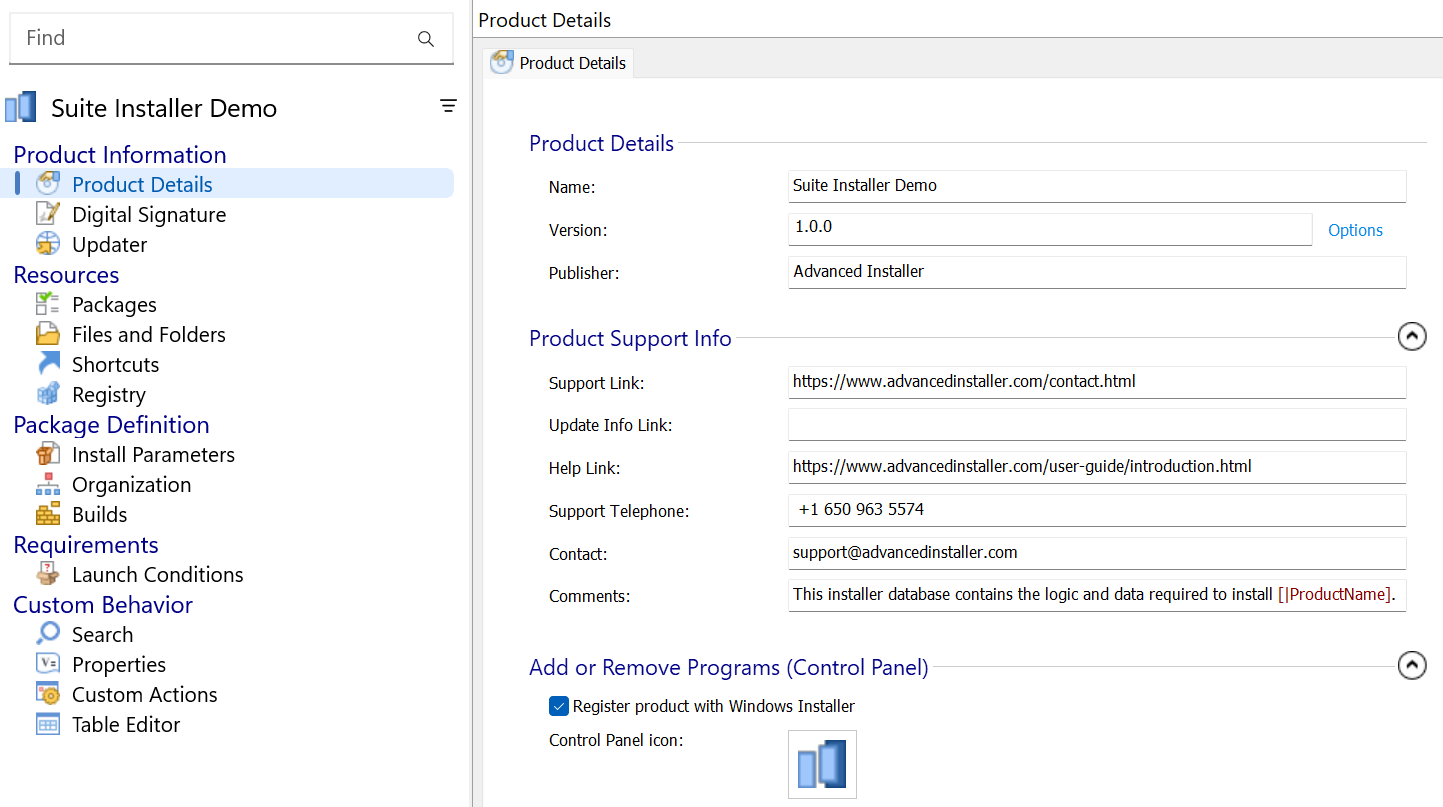 Product Details View.