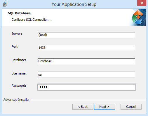 SQL connection settings
