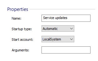 Msix service declarations properties