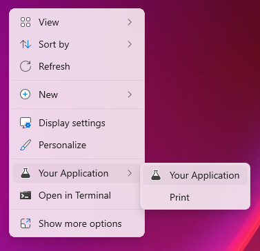 Context Menu Example