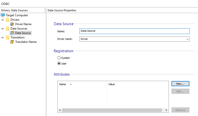 Data source properties