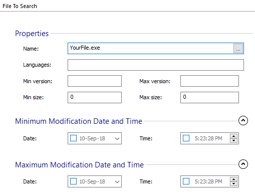 File search properties