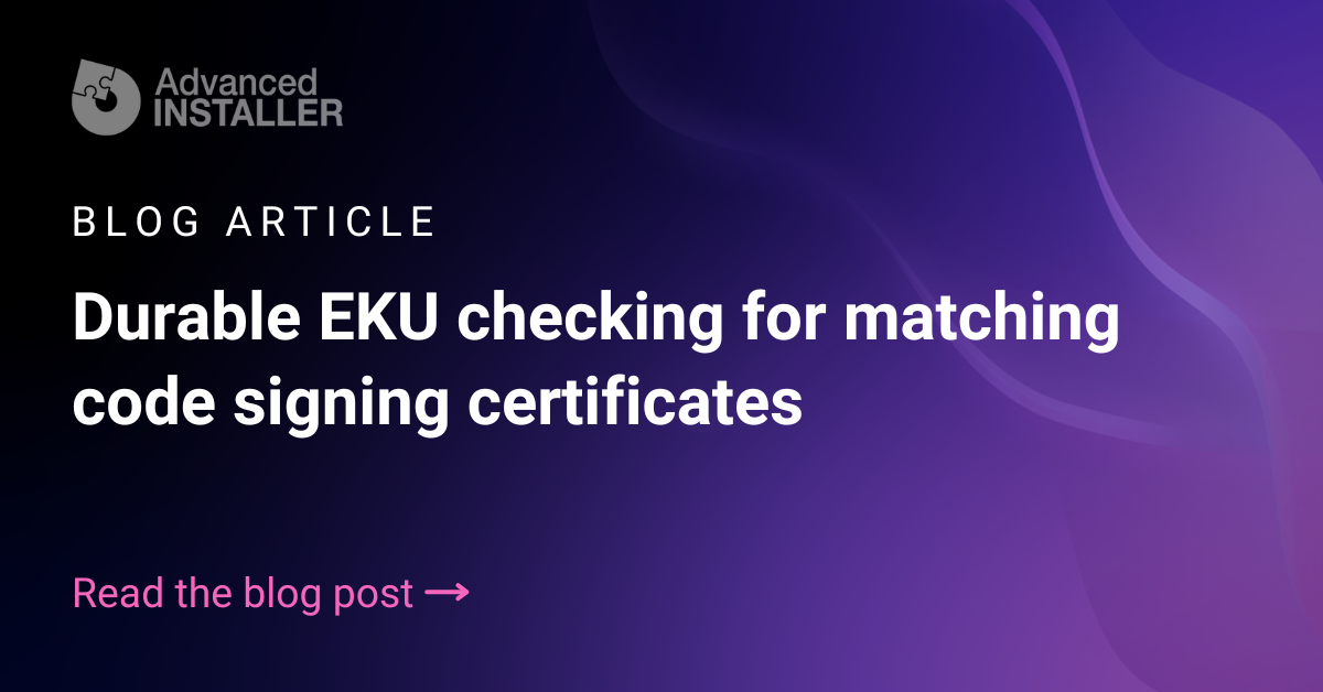 Valid eku checking for certificate renewal