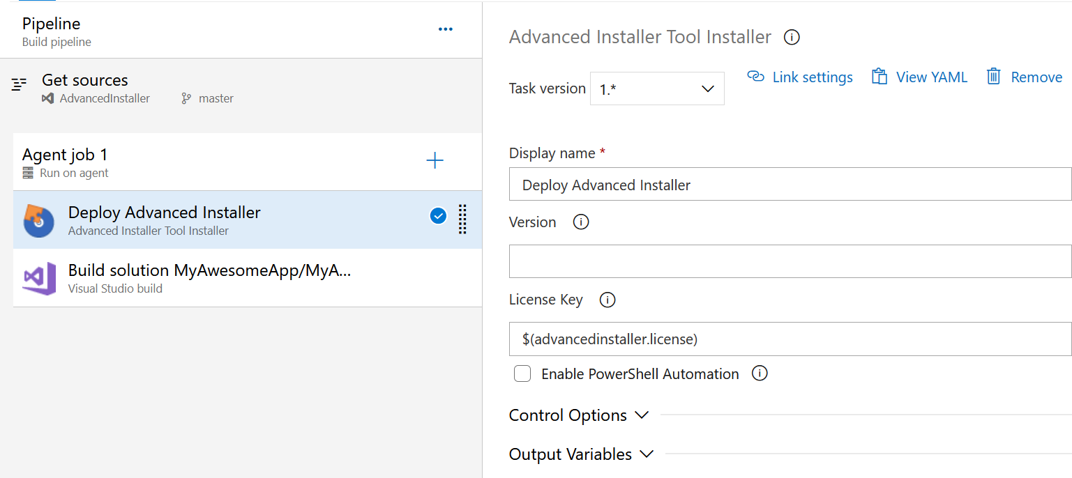 advanced installer tool in visual studio