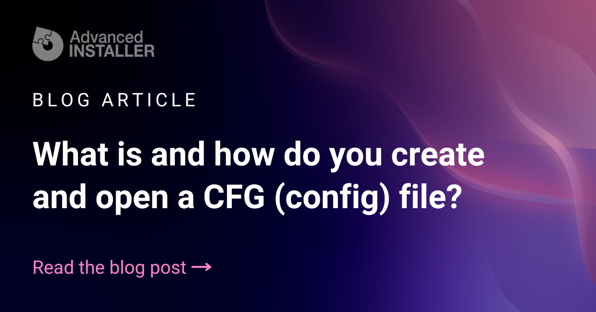 What is a cfg file