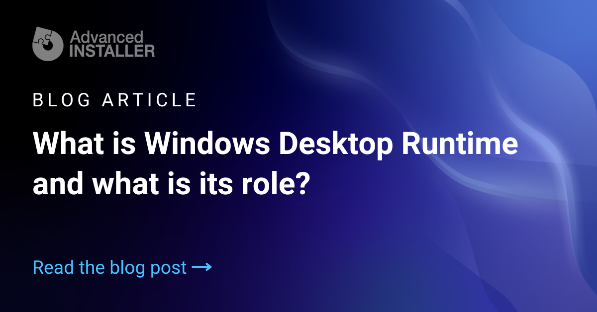 What is dot net desktop runtime