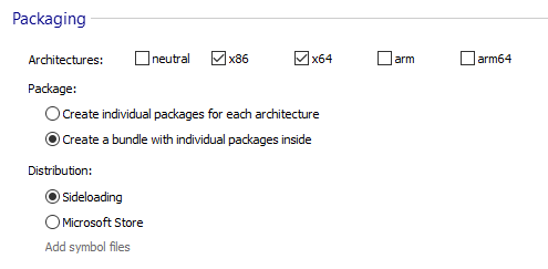 Create msix bundle