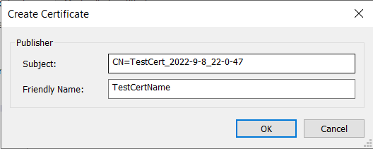 Create Certificate in Advanced Installer