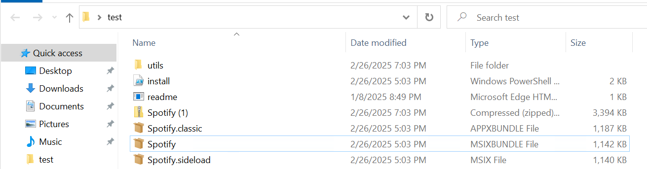 PWABuilder msix package download