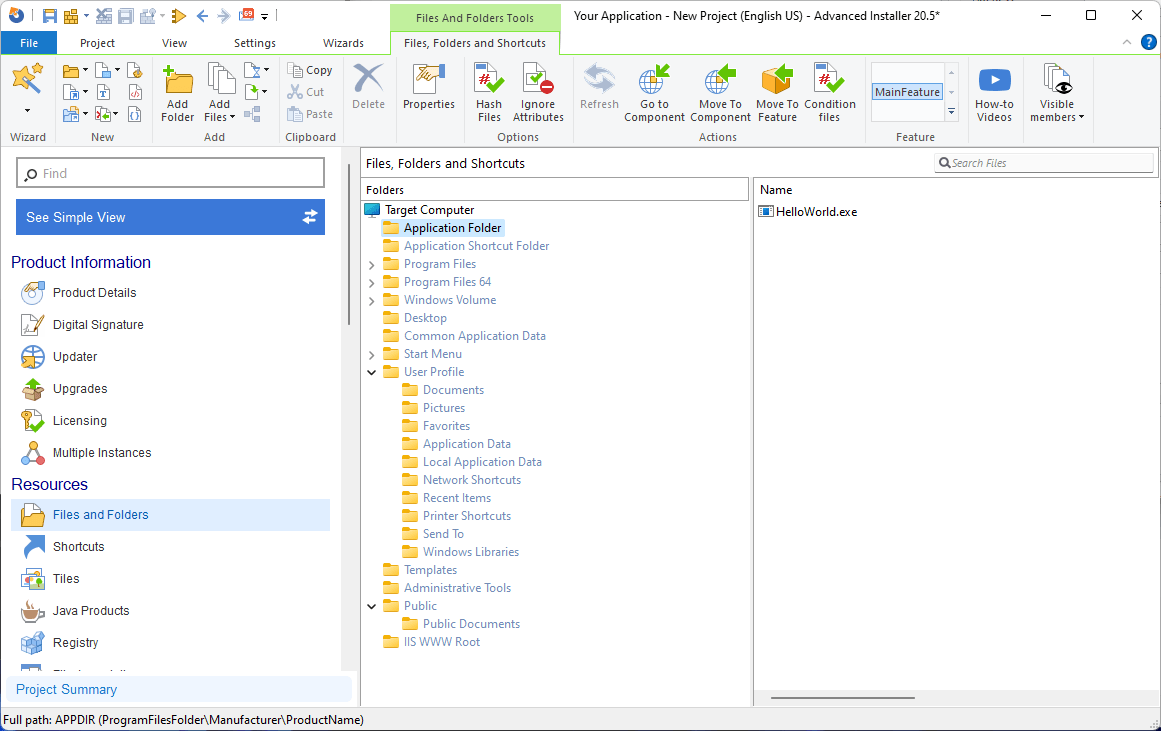 add files and folders